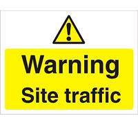 Seco Warning Site Traffic Sign, 400mm x 300mm - 3mm Foam PVC