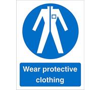 Seco Wear Protective Clothing Sign, 200mm x 300mm - Self Adhesive Vinyl