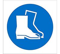 Seco Wear Safety Boots Pictogram Sign, 150mm x 150mm - Self Adhesive Vinyl
