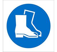 Seco Wear Safety Boots Pictogram Sign, 200mm x 200mm - 1mm Semi Rigid Plastic