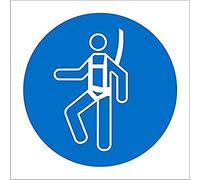 Seco Wear Safety Harness Pictogram Sign, 200mm x 200mm - Self Adhesive Vinyl