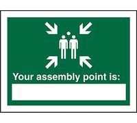 Seco Your Assembly Point is Sign, 300mm x 200mm - Self Adhesive Vinyl
