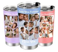 SECOGM 20OZ Personalised Coffee Travel Mug with Text Name Gifts for Men Women Insulated Travel Cup with Straw and Lid-Stainless Steel Travel Mug 20 Oz (5 photo)