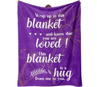 SECOGM Get Well Soon Gifts, Cancer Care Gifts for Women/Men, Inspirational Gifts for Women, Encouragement Healing/After Surgery/Thinking of You Gifts, Hug Blanket 60"x50"(Purple)… B0D896RW52