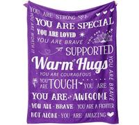 SECOGM Get Well Soon & Healing Hug Blanket, Inspirational Gifts for Women - Birthday Gifts for Mum, Grandma, Sister, Friend & Coworker - Flannel Throw Blankets 50'' x 60''