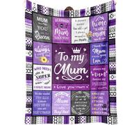 SECOGM Gifts for Mum - Unique Mum Gifts for Birthday, Mummy Blanket Gift from Daughter SonMothers day, Christmas - to My Mummy Present Throw Blanket 60" x 50"