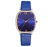 Secon Watches Color Running Solid Watches for Women Strap Leather Quartz Sport Watch Wristwatch The Android (Blue, One Size)