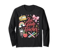 Second 2nd Grade Teacher Back to School 100th Day Last Day Long Sleeve T-Shirt