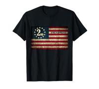 Second Amendment Vintage Flag Well Regulated Militia T-Shirt