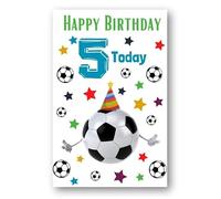 Second Ave 5th Birthday Age 5 Football Children's Kids Happy Birthday Card Greetings Card