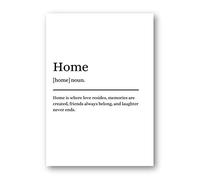 Second Ave A4 Home Definition Quote Word Wall Art Print Birthday Gift Home Decor