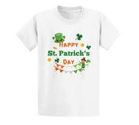 Second Ave Adult Unisex Happy St Patrick's Day Irish White T Shirt T-Shirt