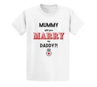 Second Ave Baby/Children's Cute Proposal Mummy Will You Marry Daddy White T Shirt Top
