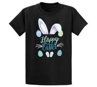 Second Ave Baby/Children's Kids Pink Easter Bunny Rabbit Black T-Shirt T Shirt Girls or Boys