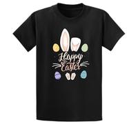 Second Ave Baby/Children's Kids Pink Easter Bunny Rabbit Black T-Shirt T Shirt Girls or Boys