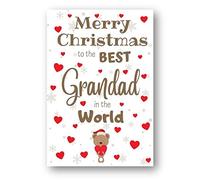 Second Ave Best Grandad Bear Children's Kids Christmas Xmas Holiday Festive Greetings Card