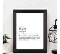 Second Ave Black Framed A5 Mum Definition Quote Word Wall Art Print Birthday Gift Home Decor