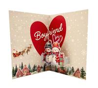 Second Ave Boyfriend 3D Pop Up Christmas Card Love Heart Xmas Holiday Festive Greetings Pop-Up Card