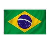 Second Ave Brazil Flag 5ft X 3ft Large with Brass Eyelets Brazilian National Sports World Cup Party Celebration Banner Flag