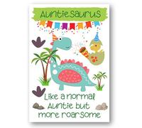 Second Ave Children's Auntiesaurus Dinosaur Auntie Happy Birthday Card