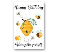 Second Ave Cute Always Bee Yourself Birthday Card Greetings Card Friend