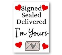 Second Ave Cute Funny Signed Sealed Delivered I'm Yours Birthday Valentine Card For Him/Her