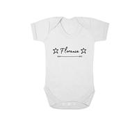 Second Ave Cute Personalised Baby Name Baby Grow Vest White Shortsleeve Bodysuit Babygrow Gift