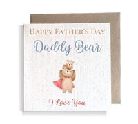 Second Ave Daddy Bear I Love You Square Card Dad Daddy Father's Day Card