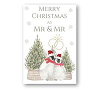 Second Ave First Christmas as Mr & Mr Penguin Christmas Xmas Holiday Festive Greetings Card