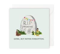 Second Ave Funny 30th RIP Twenties Joke Square Card Birthday Greeting Card for Him or Her Family Friend