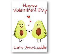 Second Ave Funny Cute Let's Avo-Cuddle Pun Valentine's Day Card For Him/Her