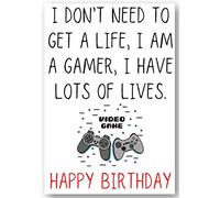 Second Ave Funny I Don't Need To Get A Life Gamer Birthday Card Greetings Card