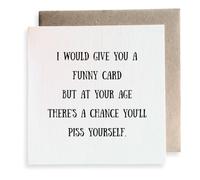 Second Ave Funny I Would Give You A Funny Card Birthday Joke Square Card Birthday Greeting Card for Family and Friends