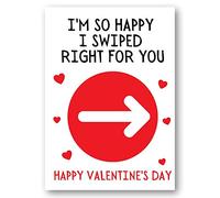 Second Ave Funny I'm So Happy I Swiped Right For You Valentine's Day Card For Him/Her