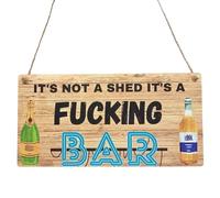 Second Ave Funny It's Not A Shed It's A Bar Wooden Hanging Rectangle Garden Sign Plaque