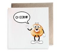 Second Ave Funny Joke Cheerio Colleague Leaving Square Card New Job, Moving, Farewell, Travelling, Gap Year Good Luck Greeting Card