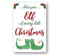 Second Ave Funny Joke Elf Pun Christmas Xmas Holiday Festive Greetings Card