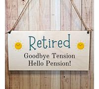 Second Ave Funny Retirement Wooden Hanging Gift Rectangle Home Sign Plaque