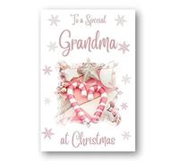 Second Ave Grandma Christmas Pink Heart Xmas Holiday Festive Greetings Card