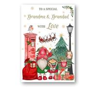 Second Ave Grandma & Grandad Christmas Winter Postbox Xmas Holiday Festive Greetings Card