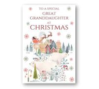 Second Ave Great Granddaughter Christmas Polar Bear Xmas Holiday Festive Greetings Card