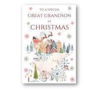 Second Ave Great Grandson Christmas Polar Bear Xmas Holiday Festive Greetings Card