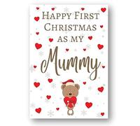 Second Ave Happy First Christmas as My Mummy Bear Xmas Holiday Festive Greetings Card