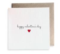 Second Ave Happy Valentine's Day Heart Square Valentine's Day Greetings Card For Him/Her Wife Husband Boyfriend Girlfriend