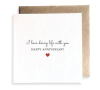 Second Ave I Love Doing Life With You Heart Design Square Anniversary Greetings Card