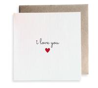 Second Ave I Love You Anniversary Birthday Valentine's Wedding Day Heart Square Greetings Card For Him/Her Wife Husband Boyfriend Girlfriend