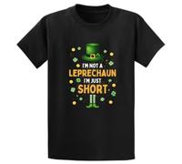 Second Ave Men's Adult's Unisex Funny I'm Not A Leprechaun Irish Celebration Black T-Shirt T Shirt
