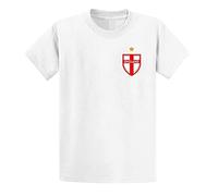 Second Ave Mens England Badge Football Euro World Cup White T Shirt Top Kit