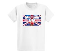 Second Ave Men's Unisex VE Day 80th Anniversary GB Flag Street Party V E Day Celebration White T Shirt Top