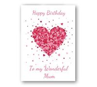 Second Ave Mum Birthday Card For Her Greetings Card - Bursting Heart Design